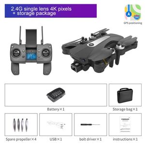 TVC-Mall US Foldable Drones with 4K/8K HD Camera GPS RC Quadcopter WiFi Live Video Flight Quadcopter - Black/1 Battery/2.4G 4K Camera