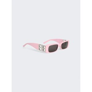 Balenciaga Dynasty Rectangle Sunglasses - Pink - female - Size: OS