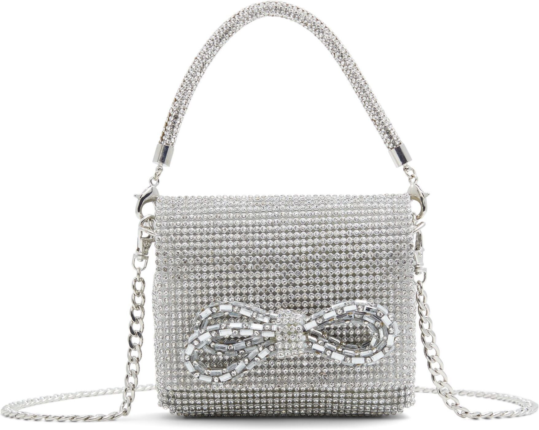 ALDO Alamaendrai - Women's Mini Bag Handbag - Silver/Clear