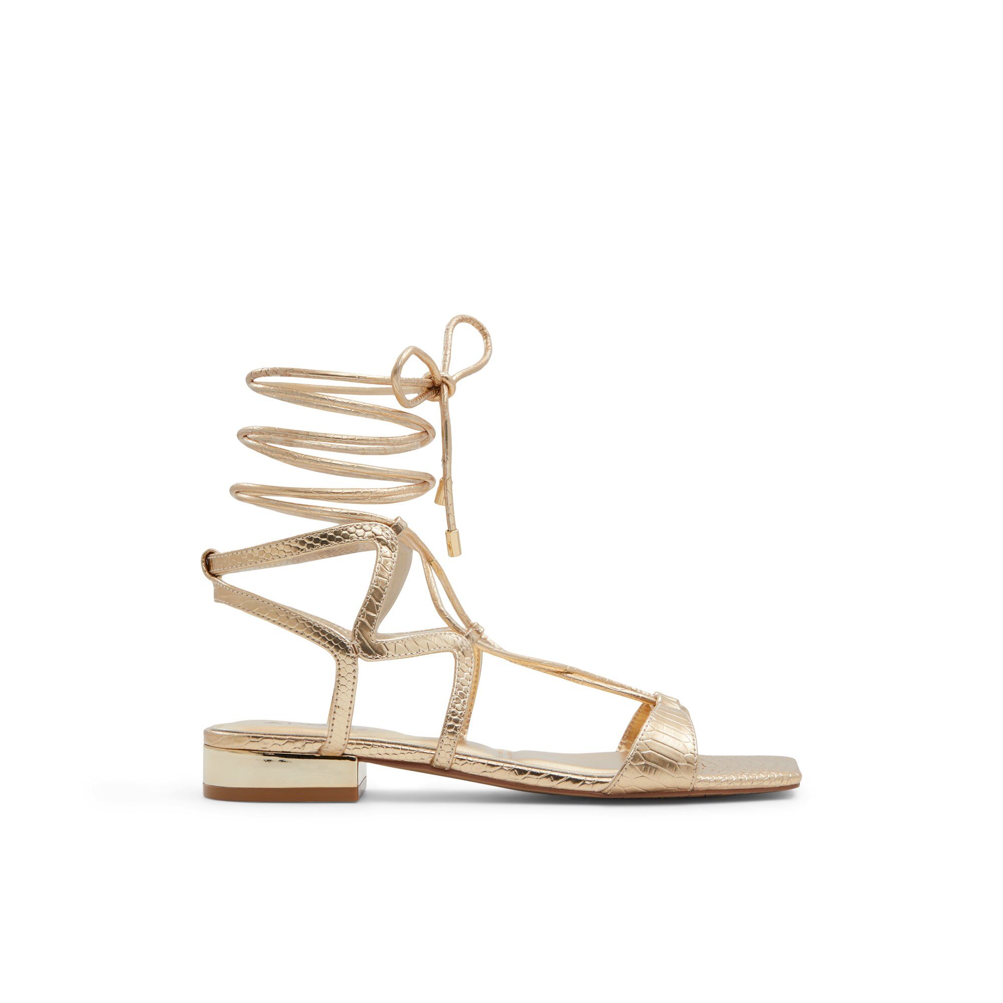 ALDO Breezy - Women's Flat Sandals - Gold, Size 7