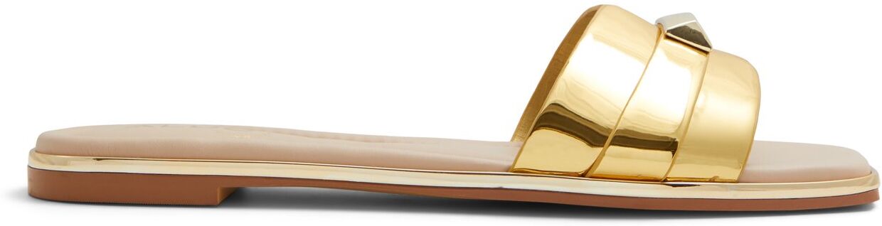 ALDO Darine - Women's Flat Sandals - Gold, Size 11