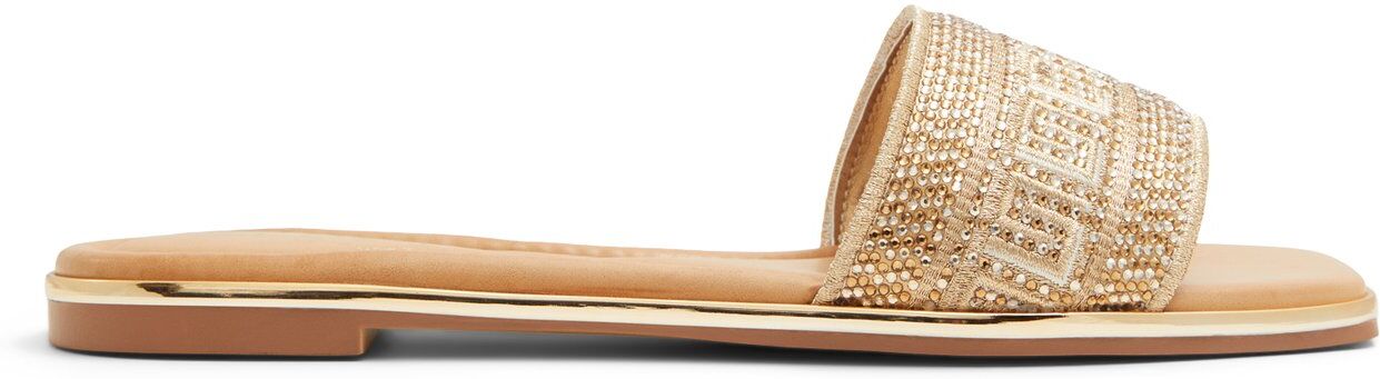 ALDO Oceania - Women's Flat Sandals - Gold, Size 7.5