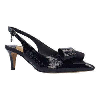 J.Renee Women's Delara Slingback Pump in Black, Patent/Grosgrain, Size 8.5 M, 2 Inch Heel J.Renee Women's Delara Slingback Pump in Black, Patent/Grosgrain, Size 8.5 M, 2 Inch Heel
