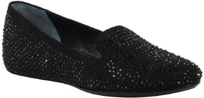 J.Renee Hanuko Black Rhinestone Smoking Slipper Slip On - 9.5 W