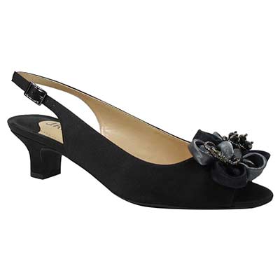 J.Renee Leonelle Special Occasion Cocktail Party Black Satin 6 - 10.5 W