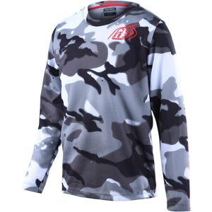 FC-Moto USA Troy Lee Designs Flowline Spray Camo Youth Bicycle Jersey, white-multicolored, Size L, white-multicolored, Size L