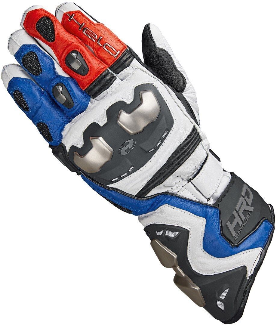 FC-Moto USA Held Titan RR Motorcycle Gloves, white-red-blue, Size M L, white-red-blue, Size M L