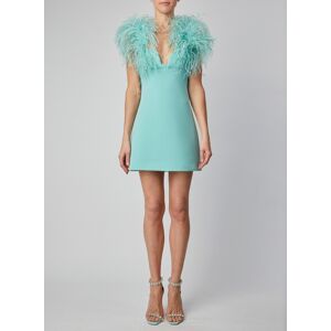 Elie Saab Crepe and Feather Cocktail Dress - Size: ["FR 38"]