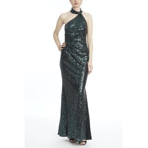 Badgley Mischka Sequin Drape Gown - Size: ["US 4"]