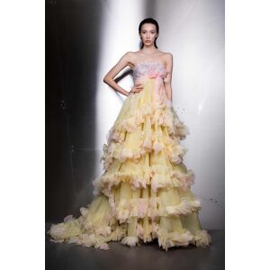 Ziad Nakad Strapless Tiered A-Line Gown - Size: ["US 4"]