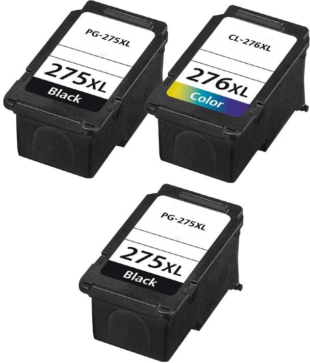 Clickinks Compatible Multipack Canon PG-275XL/CL-276XL Full Set + 1 EXTRA Black Inkjet Cartridges (3 Pack)