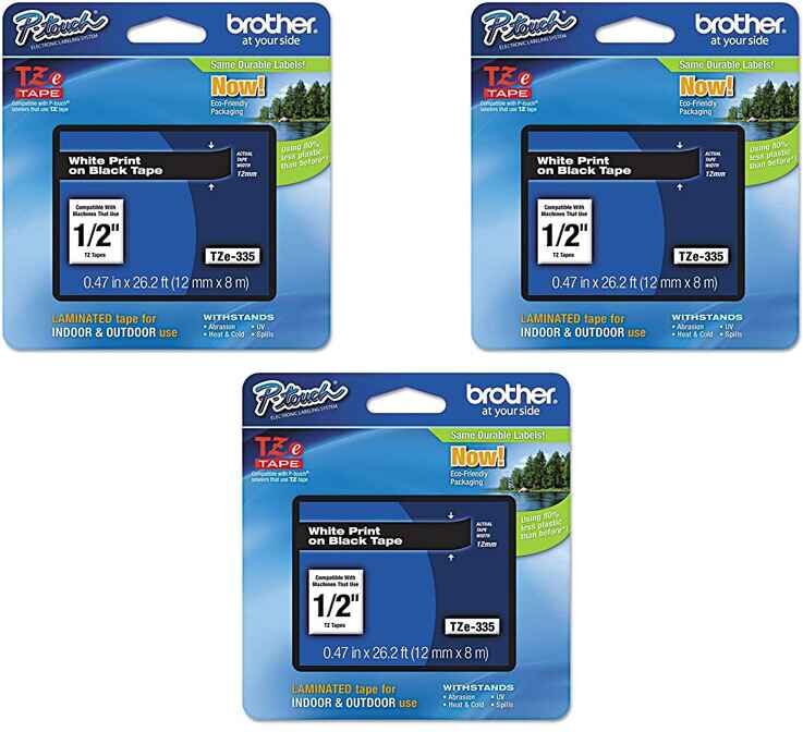 Original Multipack Brother PT-D600 Printer Ink Cartridges (3 Pack) -TZe131