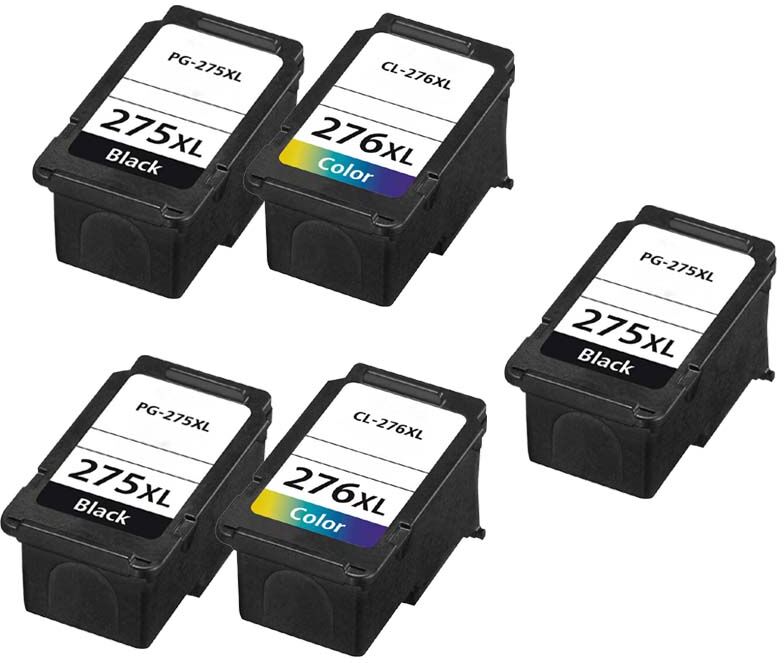 Clickinks Compatible Multipack Canon PG-275XL/CL-276XL 2 Full Sets + 1 EXTRA Black Inkjet Cartridges (5 Pack)