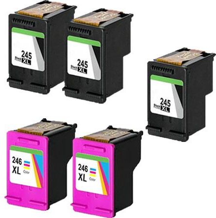 Clickinks Compatible Multipack Canon PG-245XL/CL-246XL 2 Full Sets + 1 EXTRA Black Inkjet Cartridges (5 Pack)