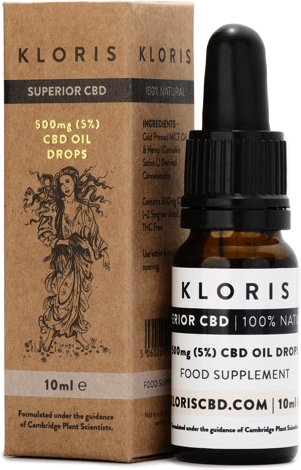 KLORIS 500mg (5%) CBD Oil Drops 10ml