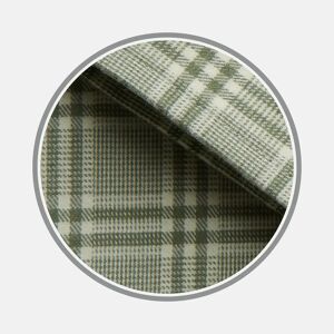 Turnbull & Asser Green Check Cotton Fabric  Size:(14.5)