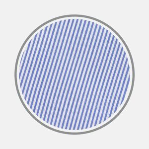 Turnbull & Asser Blue Fine Bengal Stripe Cotton Fabric  Size:(17.0)