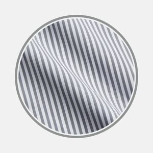 Turnbull & Asser Grey & White Stripe Cotton Fabric  Size:(15.0)
