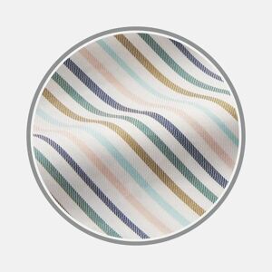 Turnbull & Asser Green Multi Stripe Cotton Fabric  Size:(16.5)