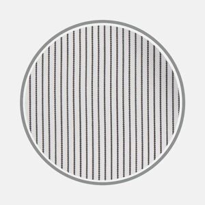 Turnbull & Asser Black Hairline Stripe Cotton Fabric  Size:(16.0)