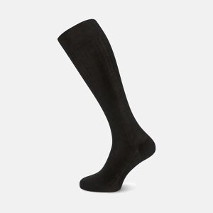 Turnbull & Asser Black Long Cotton Socks  Size:(13)