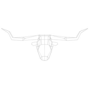 Bend Goods Longhorn Wall Décor in White