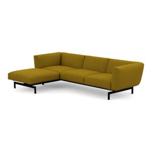 Knoll Avio 3 Seater Sofa with Righthand Ottoman Return in Black/Green