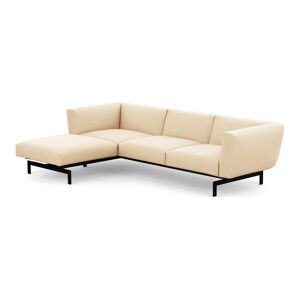 Knoll Avio 3 Seater Sofa with Righthand Ottoman Return in Black/Ivory