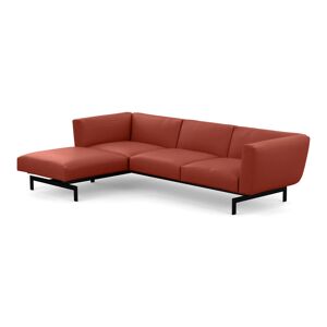 Knoll Avio 3 Seater Sofa with Righthand Ottoman Return in Black/Red
