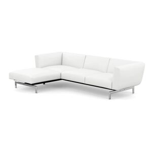 Knoll Avio 3 Seater Sofa with Righthand Ottoman Return in Silver/White