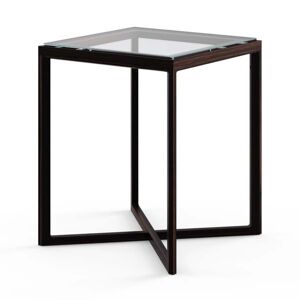 Knoll Krusin Side Table in Brown/Clear, Size Medium