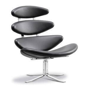 Fredericia Furniture Corona Swivel Lounge Chair in Black