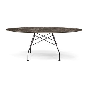Kartell Glossy Oval Dining Table in Gray/Black