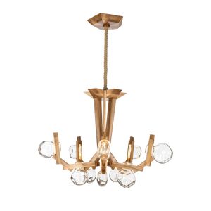 Lasvit Fungo Sculpture Chandelier in Clear/Brown, Size Large: 51.7" H