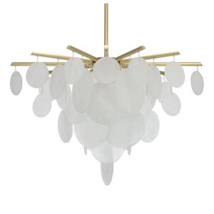 CTO Lighting Nimbus Chandelier in Gold/White, Size Large: 62.6" W