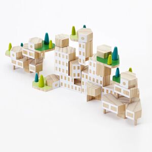 Areaware Blockitecture Garden City Mega in Ivory/Green/Blue   Set of 2