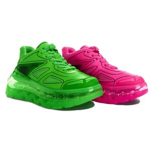 BUMP'AIR NEON MIX LOW TOP Pink & Green Sneakers