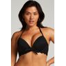 Hunkemöller Scallop push-up underwired bikini top Cup A - E Black  - female - Size: C32