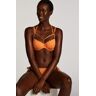 Hunkemöller Scallop Lurex Bikini Top Orange  - female - Size: DD34