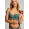 Hunkemöller Bella Padded Underwired Longline Bra Green  - female - Size: DD38