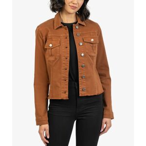 fall sale Kara Denim Jacket (Chestnut)  - Chestnut - Size: SMALL