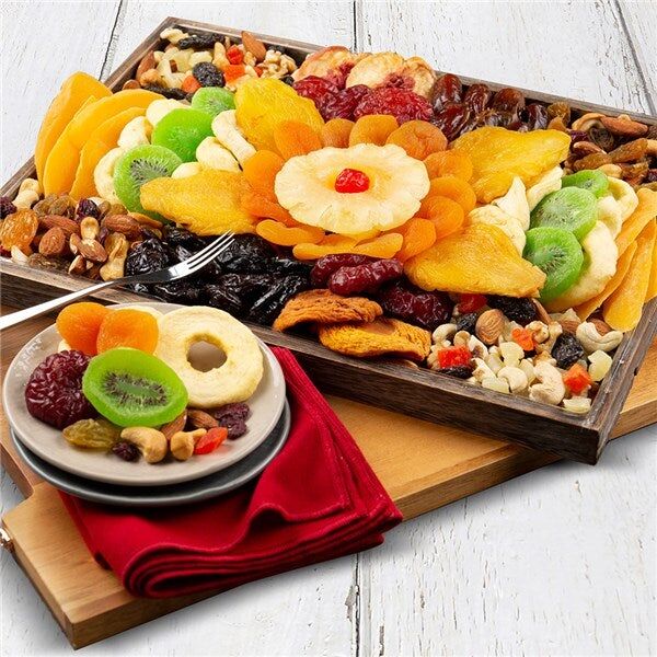GourmetGiftBaskets.com Unique Gifts For Her - Dried Fruit & Nut Platter