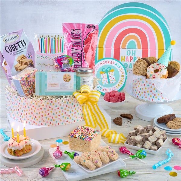 GourmetGiftBaskets.com Birthday Gift Box - Oh Happy Day