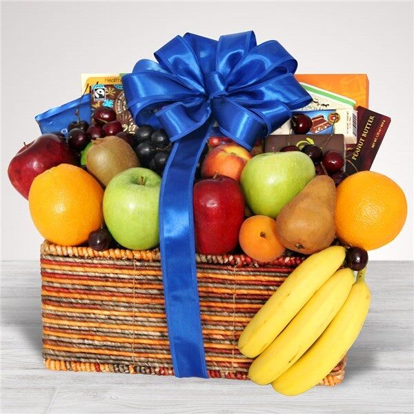 GourmetGiftBaskets.com Fruit & Gourmet Snack Basket - Same Day Delivery - Classic