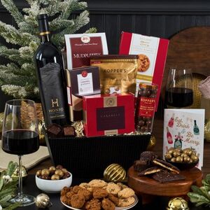 GourmetGiftBaskets.com Holiday Red Wine & Dark Chocolate Gift Basket Honig
