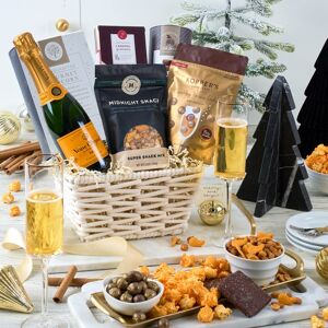 GourmetGiftBaskets.com Christmas Eve Veuve Champagne Snack Basket