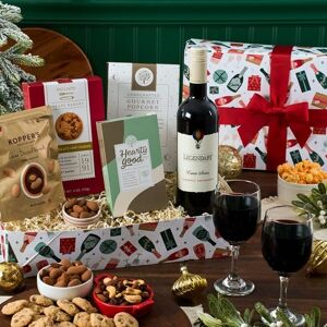 GourmetGiftBaskets.com Season's Greetings Red Wine Gift