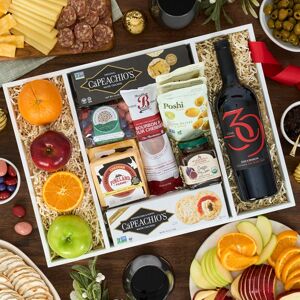 GourmetGiftBaskets.com Christmas Charcuterie and Wine Gift Crate