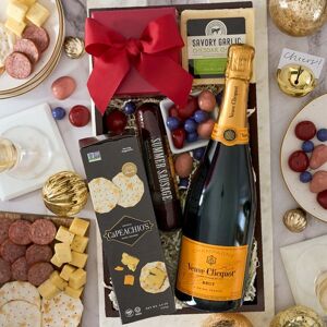 GourmetGiftBaskets.com Veuve Champagne and Cheese Christmas Gift