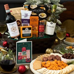 GourmetGiftBaskets.com Christmas Wine Duo Gift Basket